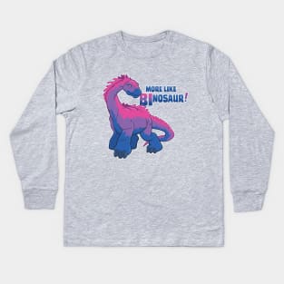 Bi-nosaur Kids Long Sleeve T-Shirt